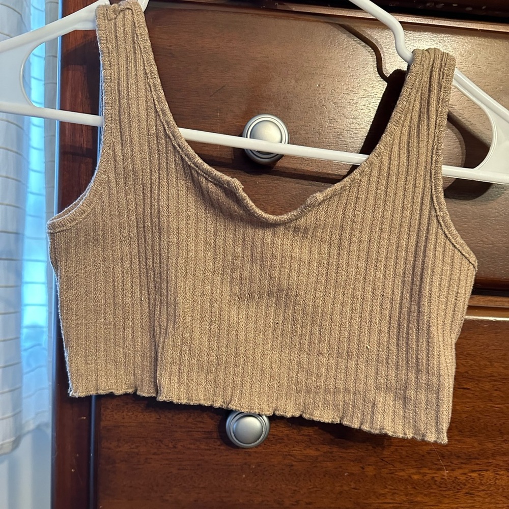 SHEIN brown, size small, cropped tank